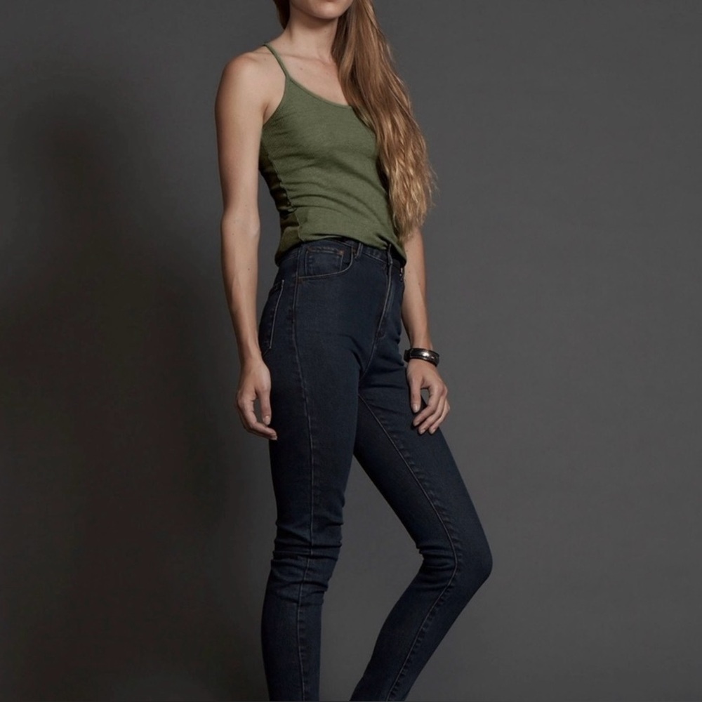 Denim Colab  Hyams Skinny Jeans High Rise Dark Wash Size 8 Denim #3A17 New NWT